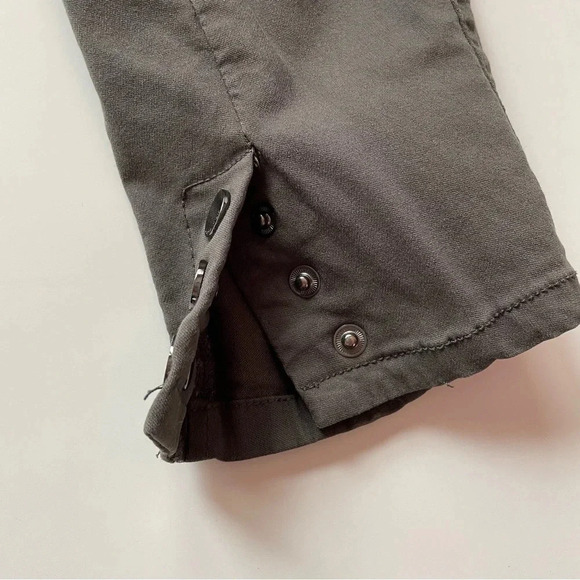 CALVIN KLEIN Ankle Pants Gray Stretch Buttons Business Casual Work Size S - Picture 6 of 14